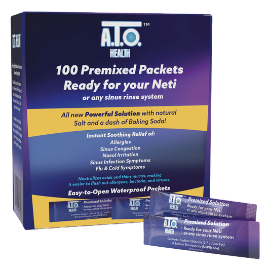 100 Premium Sinus Rinse Packets - Enhanced with Baking Soda for Superior Relief